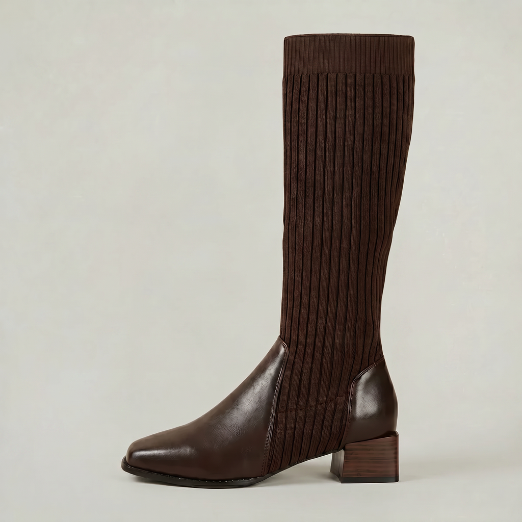 Women’s Tall Boots - Block Heel Knee High Fit