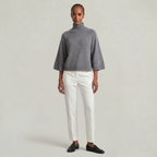 Women’s Turtleneck Sweater - Flared Sleeve Loose Fit Pullover