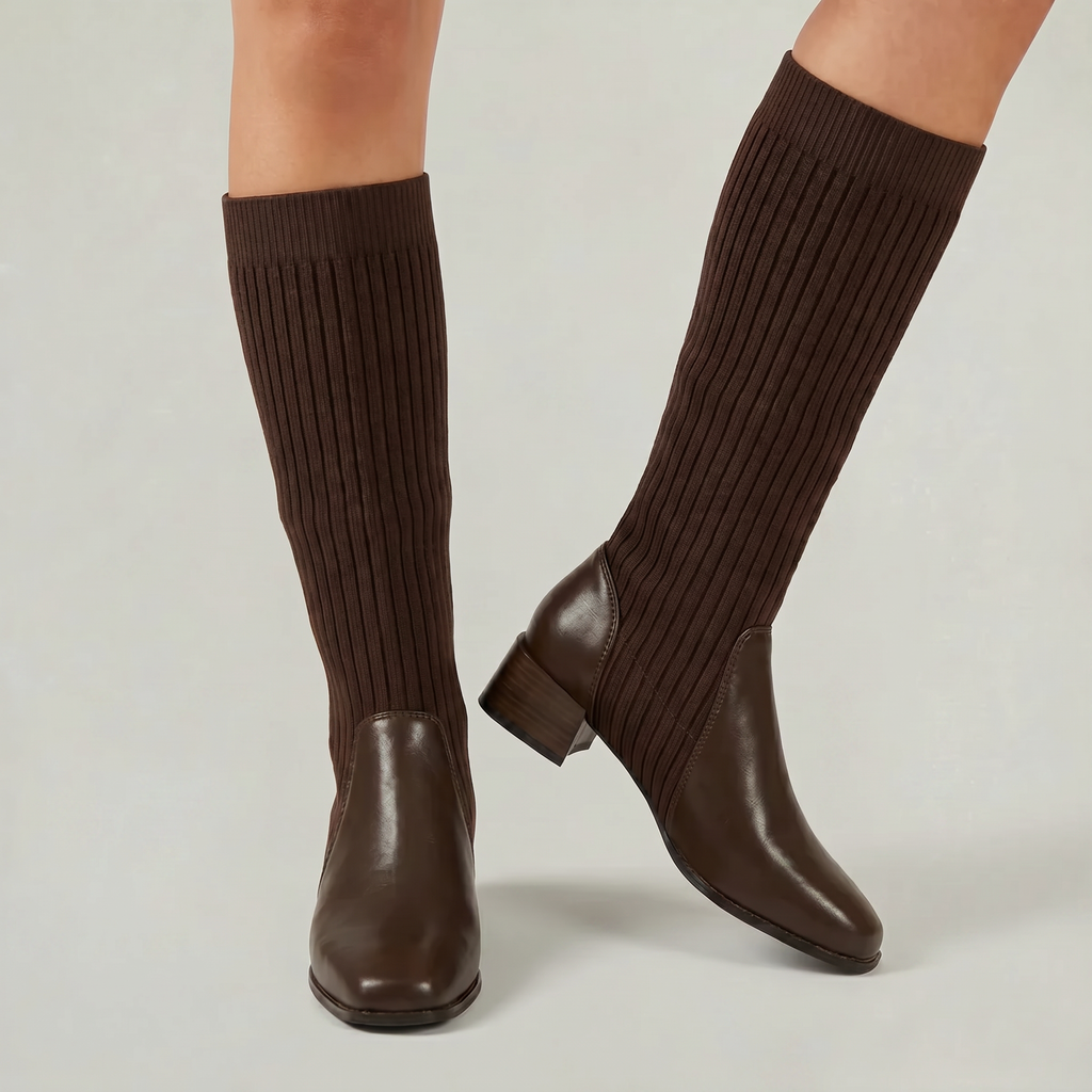 Women’s Tall Boots - Block Heel Knee High Fit