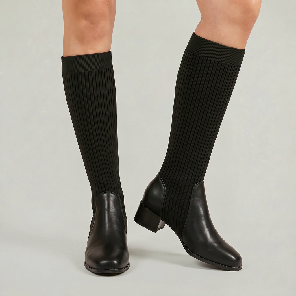 Women’s Tall Boots - Block Heel Knee High Fit