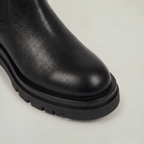Women’s Knee High Boots - Back Zip Lug Sole Fit