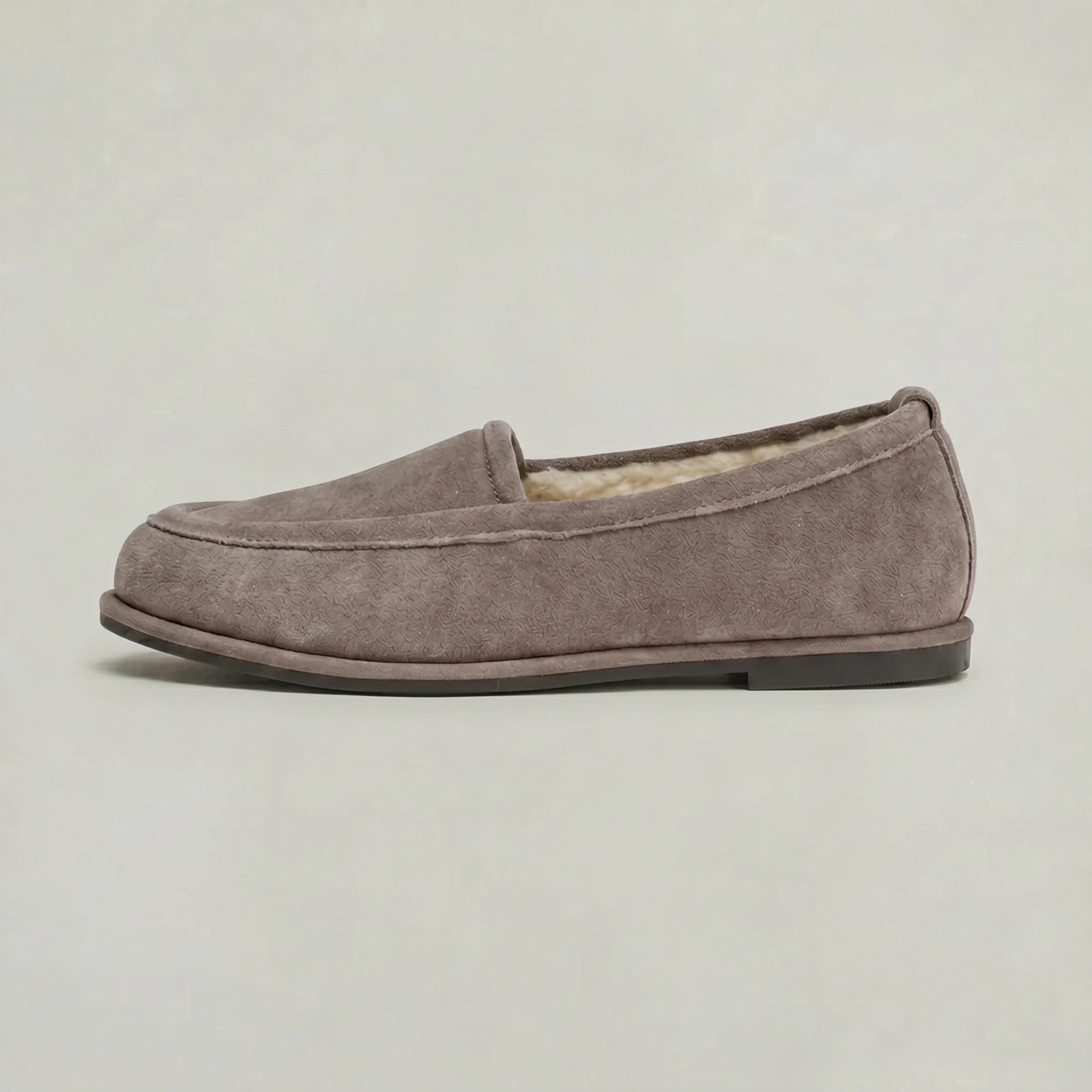 Women’s Suede Fur Lined Loafers - Slip On Winter Flats
