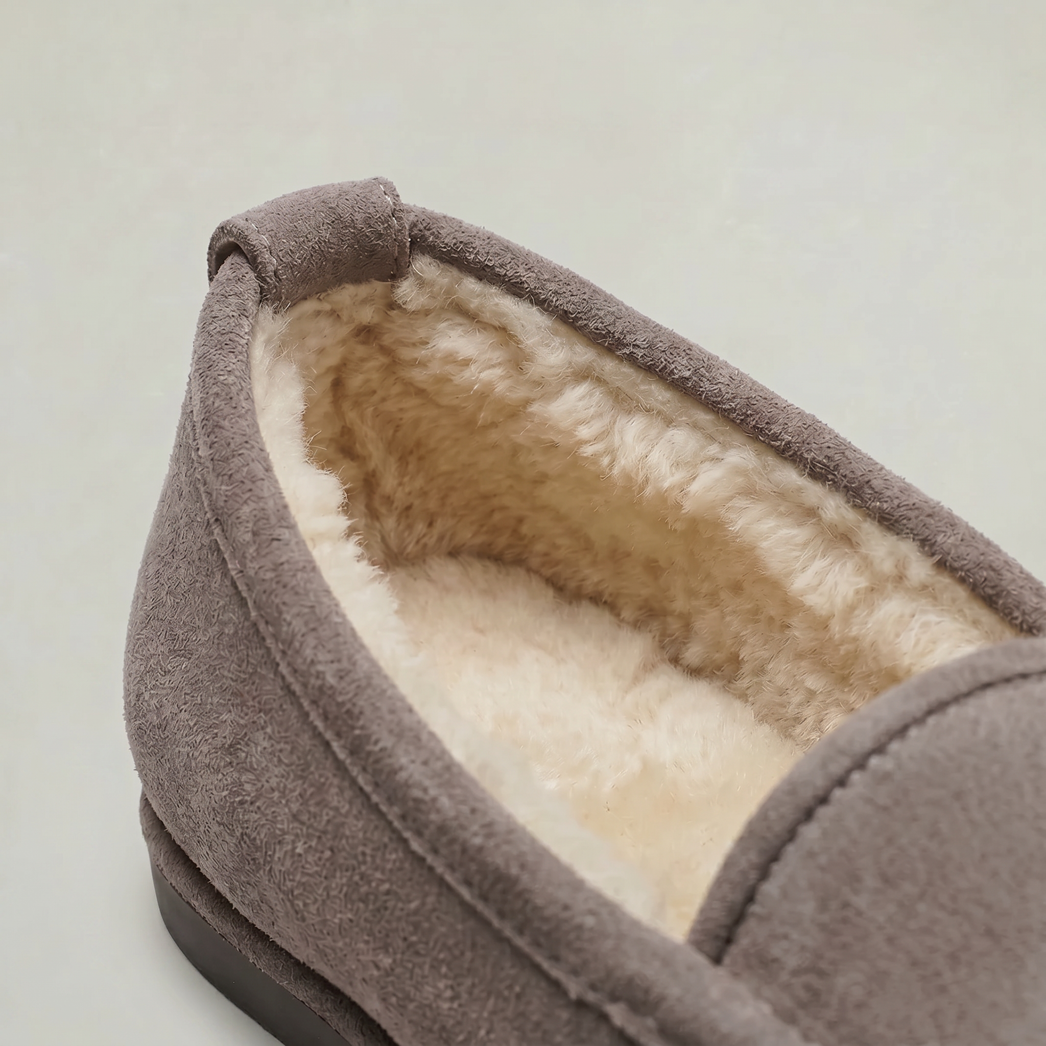 Women’s Suede Fur Lined Loafers - Slip On Winter Flats