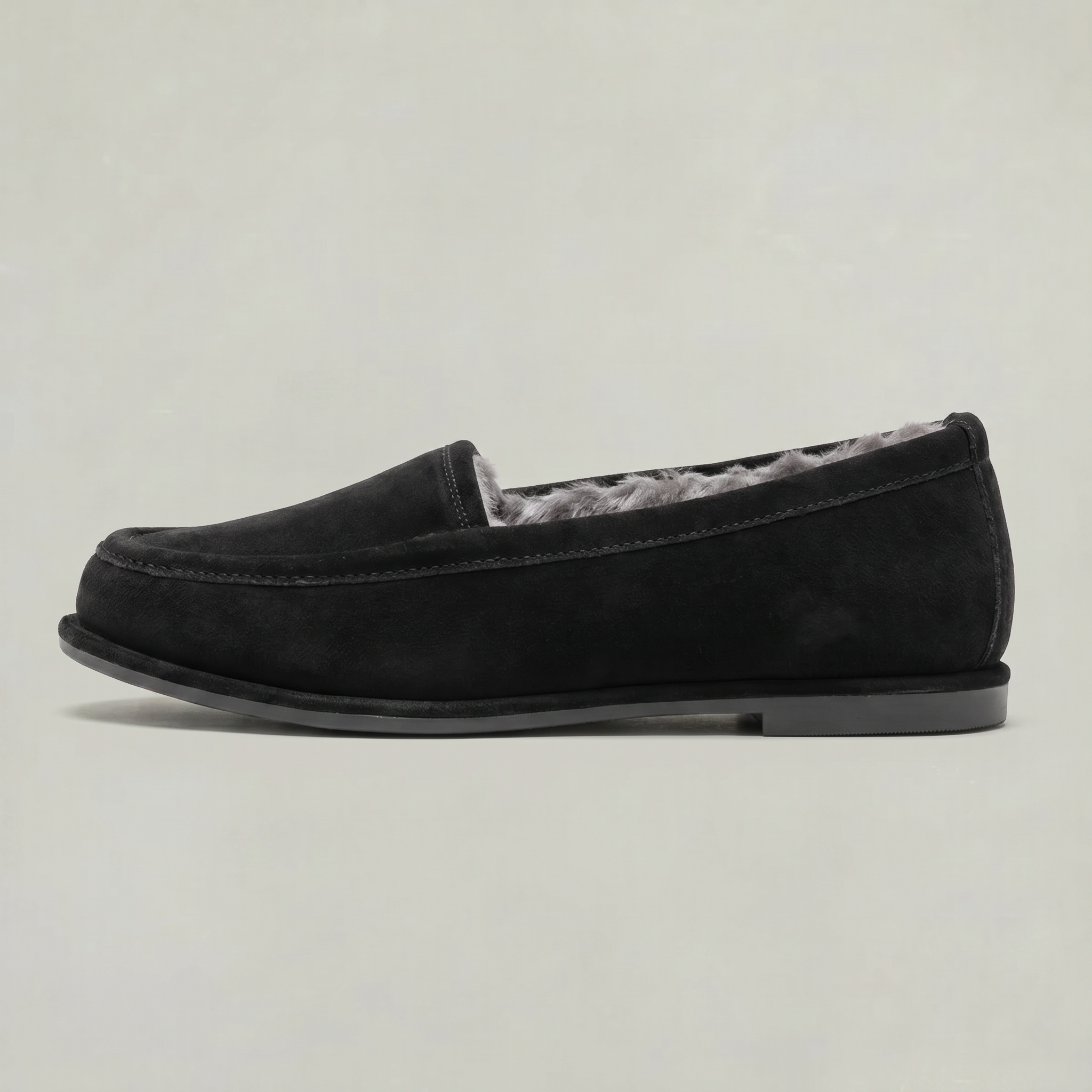 Women’s Suede Fur Lined Loafers - Slip On Winter Flats