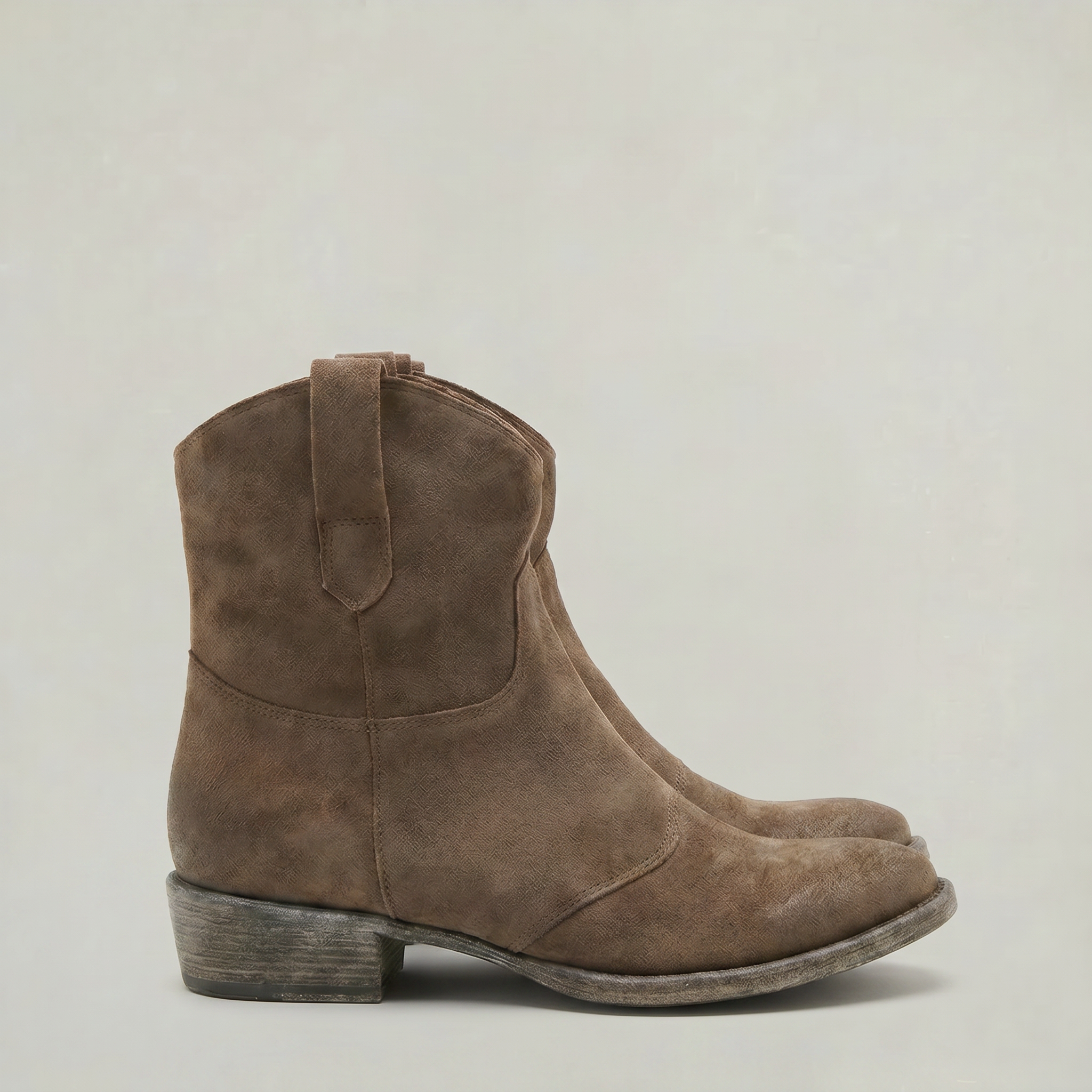 Women Suede Western Ankle Boots