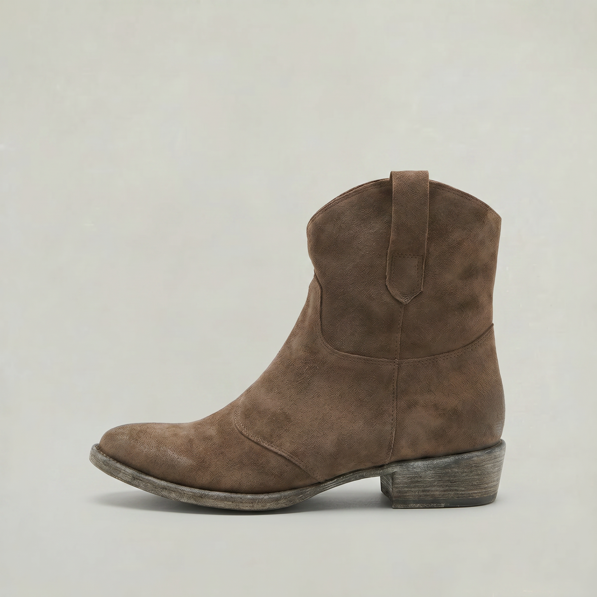Women Suede Western Ankle Boots