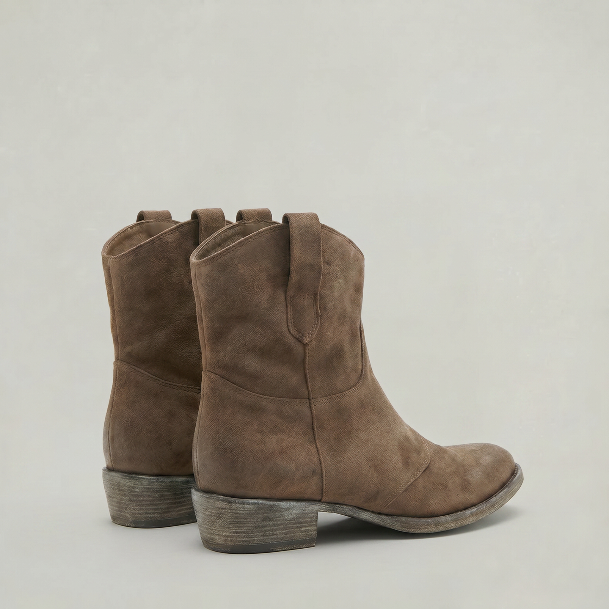 Women Suede Western Ankle Boots