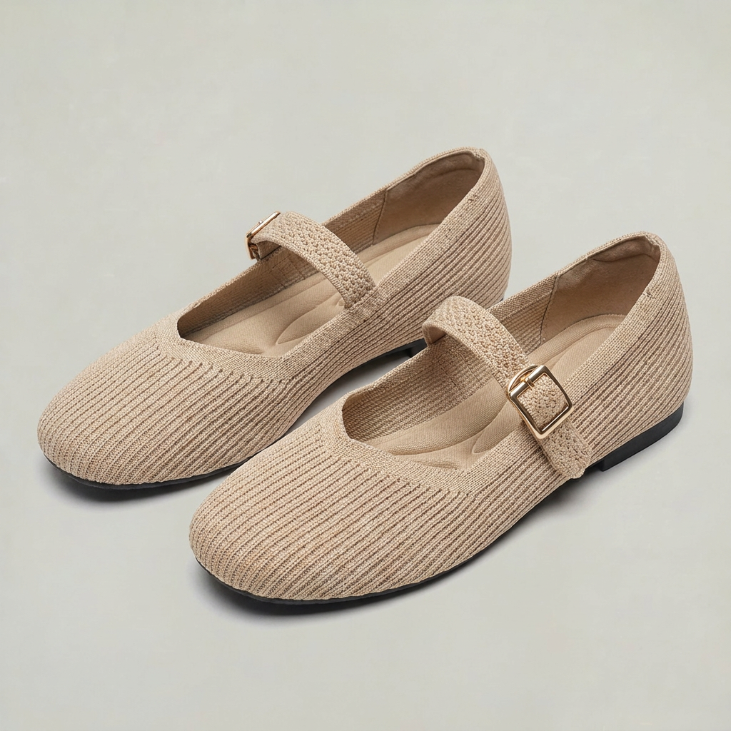 Women's Ballet Flat Knit - Mary Janes