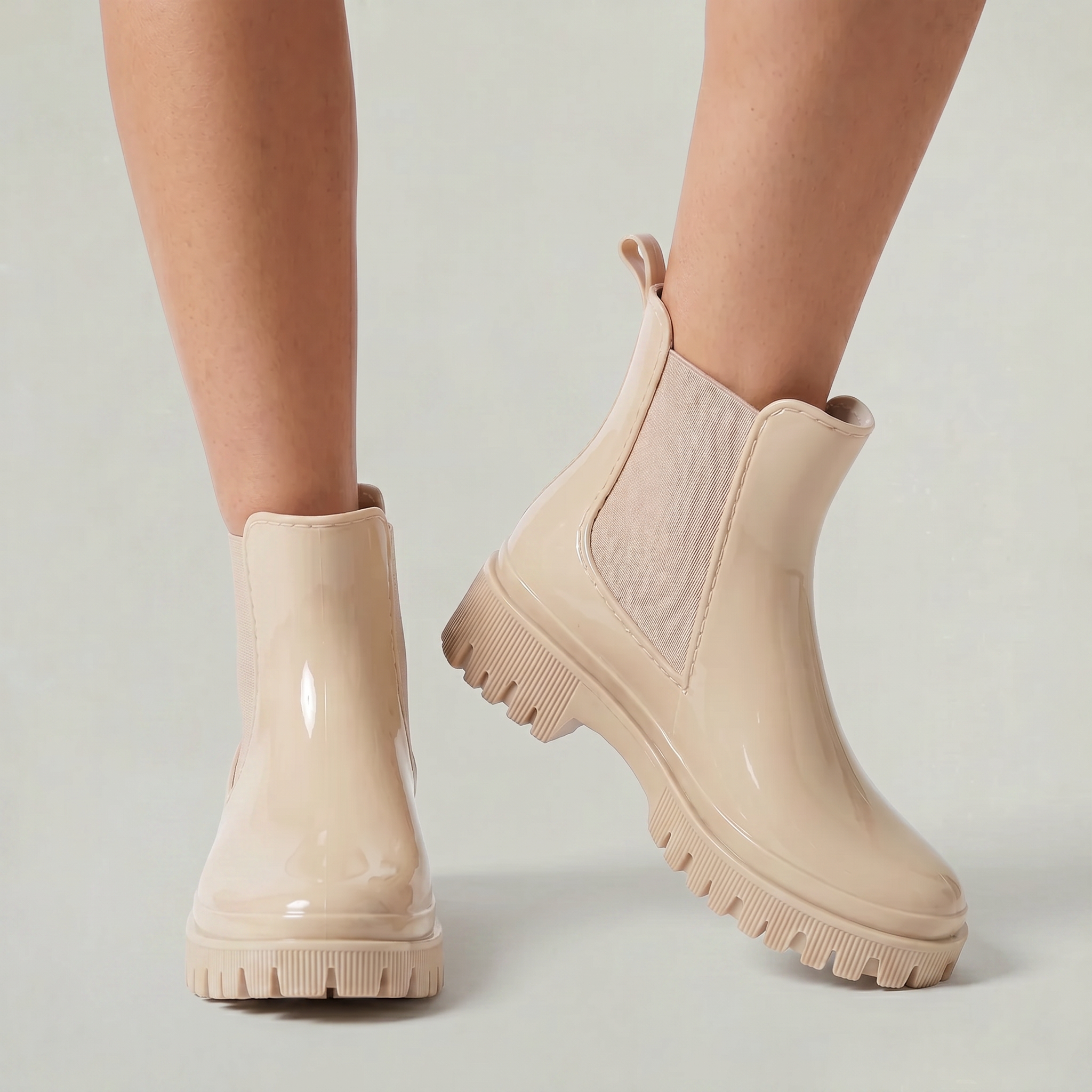 Women’s Chelsea Rain Boots - Waterproof Pull-On Ankle Fit