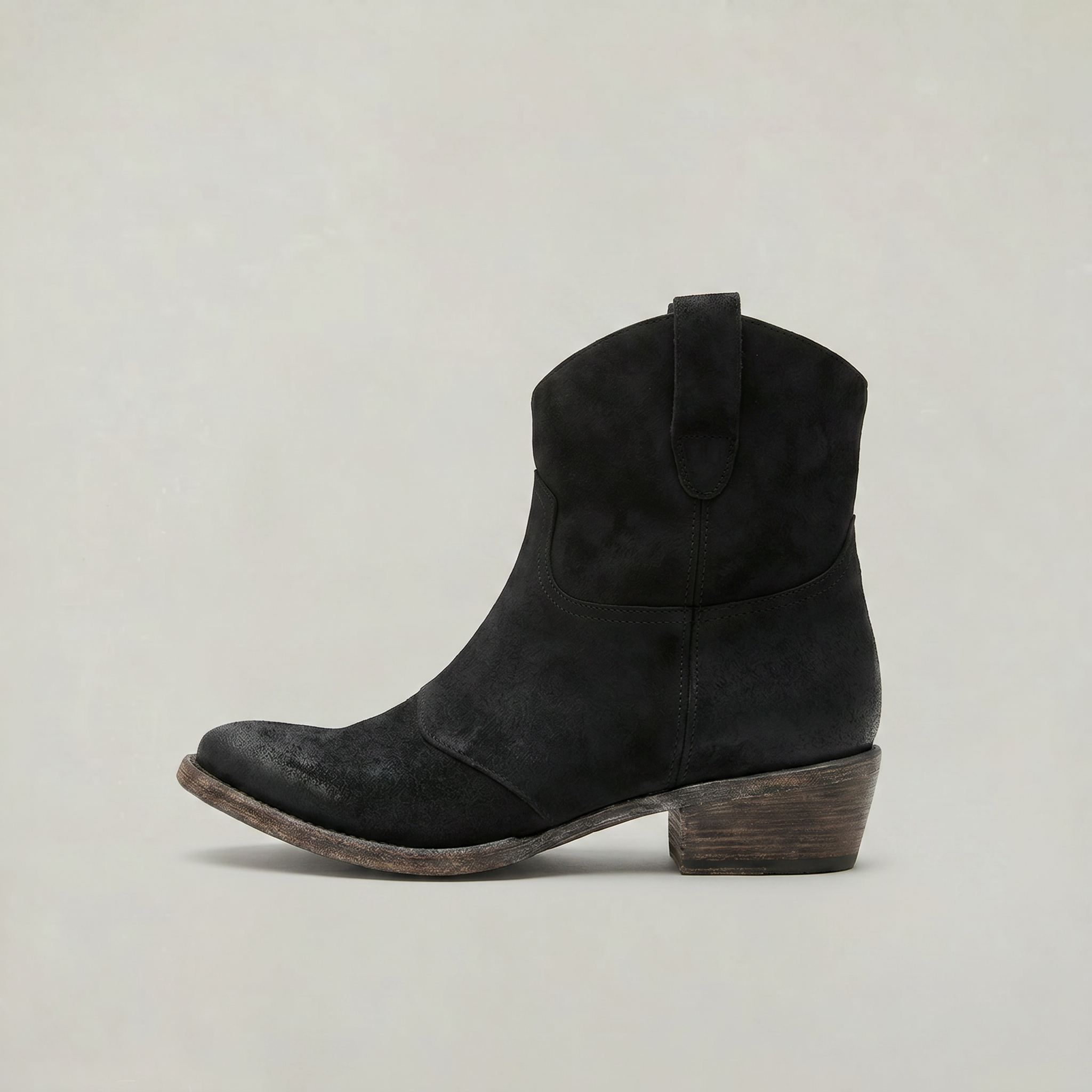 Women Suede Western Ankle Boots