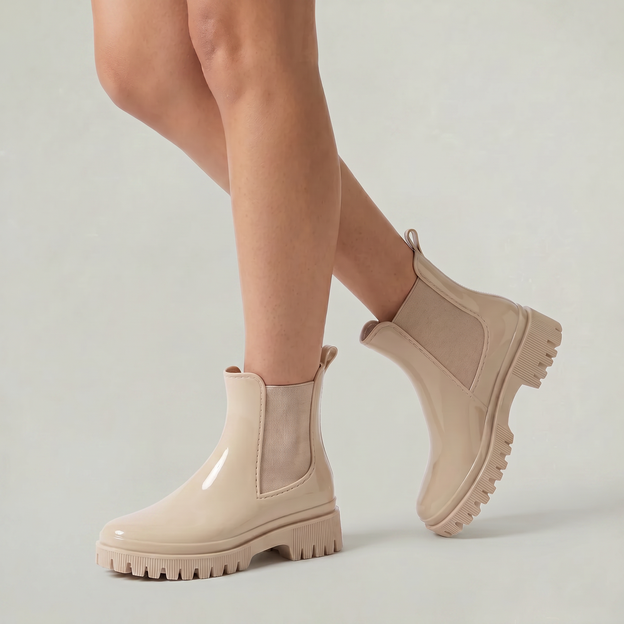Women’s Chelsea Rain Boots - Waterproof Pull-On Ankle Fit