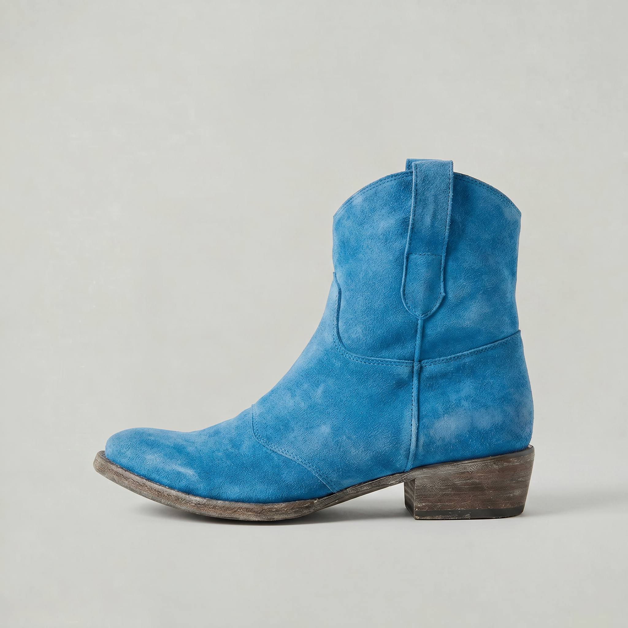 Women Suede Western Ankle Boots