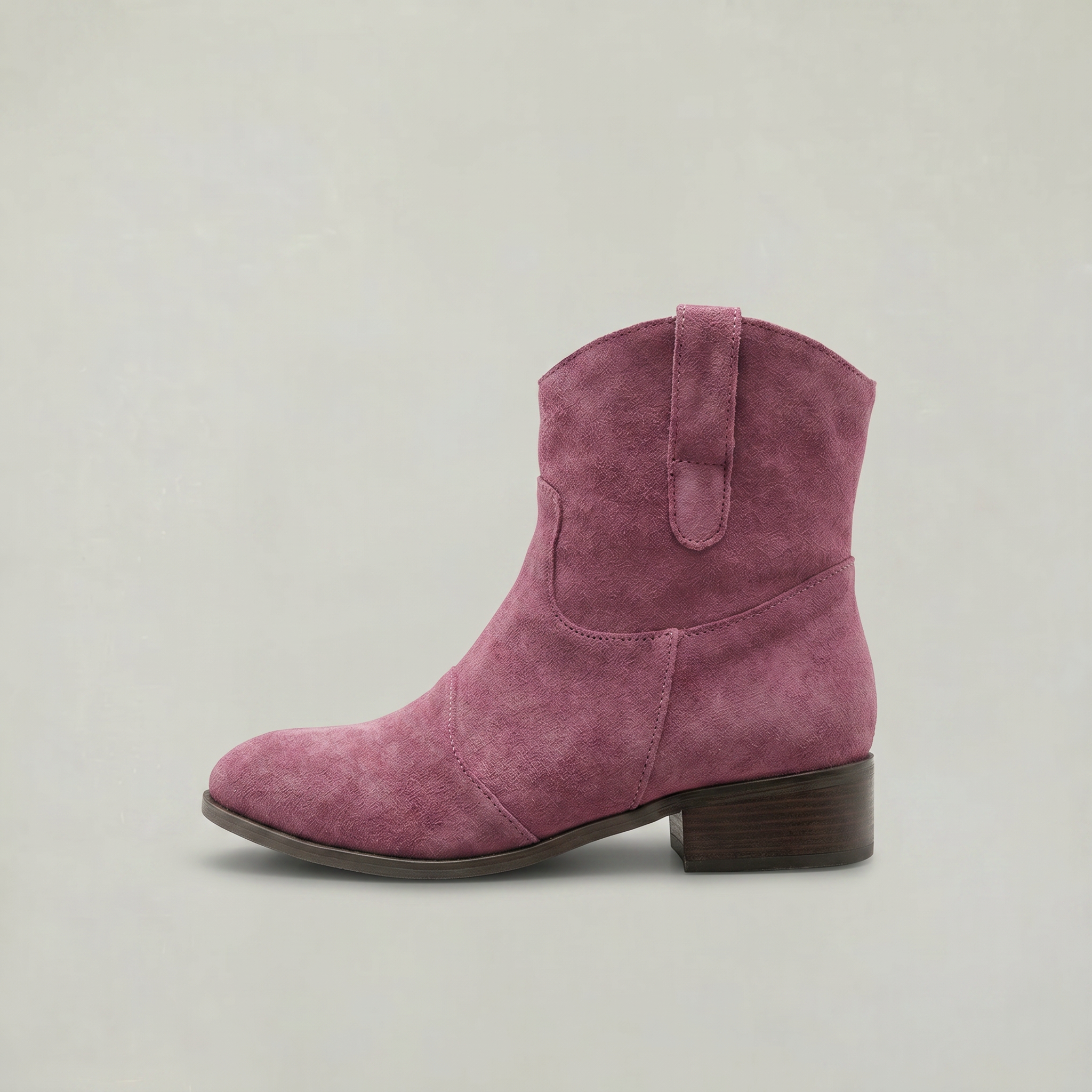 Women Suede Western Ankle Boots