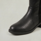 Women’s Knee-High Leather Boots -  Pull-On Tall Boots