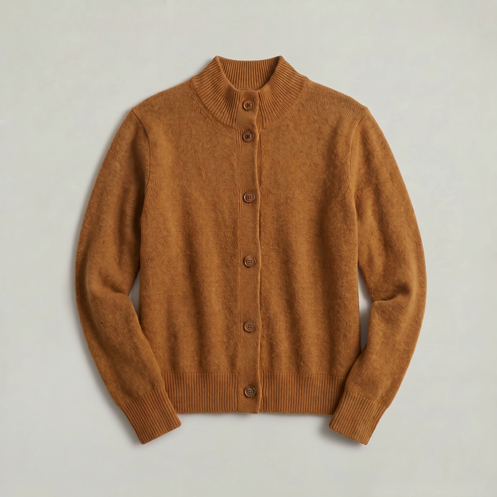 Women’s Button Knit Cardigan - High Neck Warm Relaxed Fit