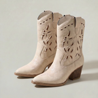 Women’s Slip-On Boots - Western Block Heel Regular Fit