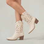 Women’s Slip-On Boots - Western Block Heel Regular Fit