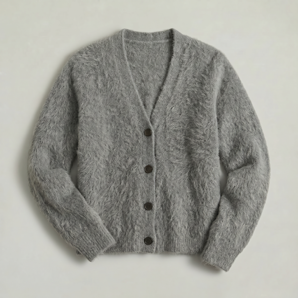 Women’s Fleece Cardigan - Soft Knit Button-Up Relaxed Fit