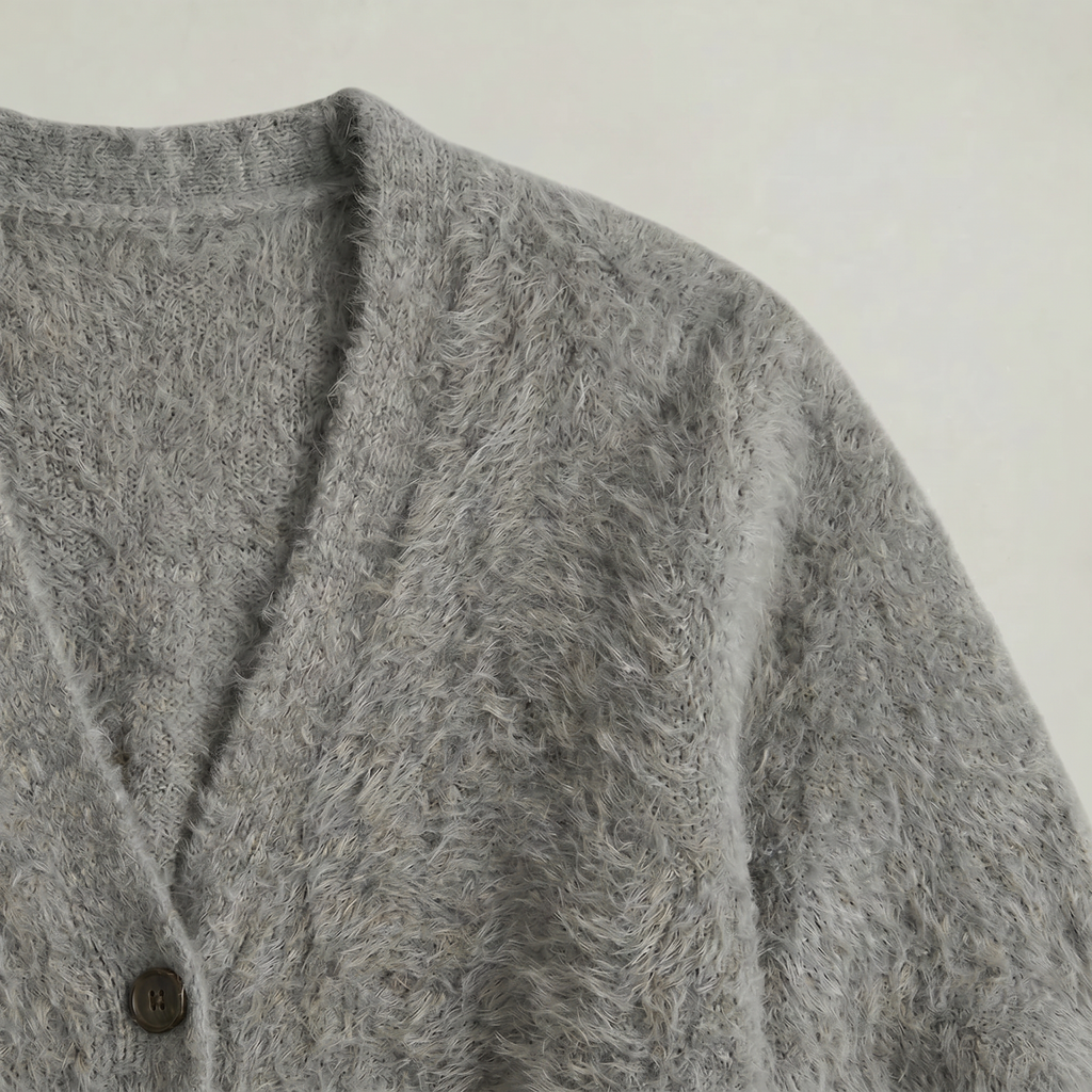 Women’s Fleece Cardigan - Soft Knit Button-Up Relaxed Fit