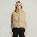 Women’s Lightweight Quilted Puffer Vest - Casual Zip Up Outerwear