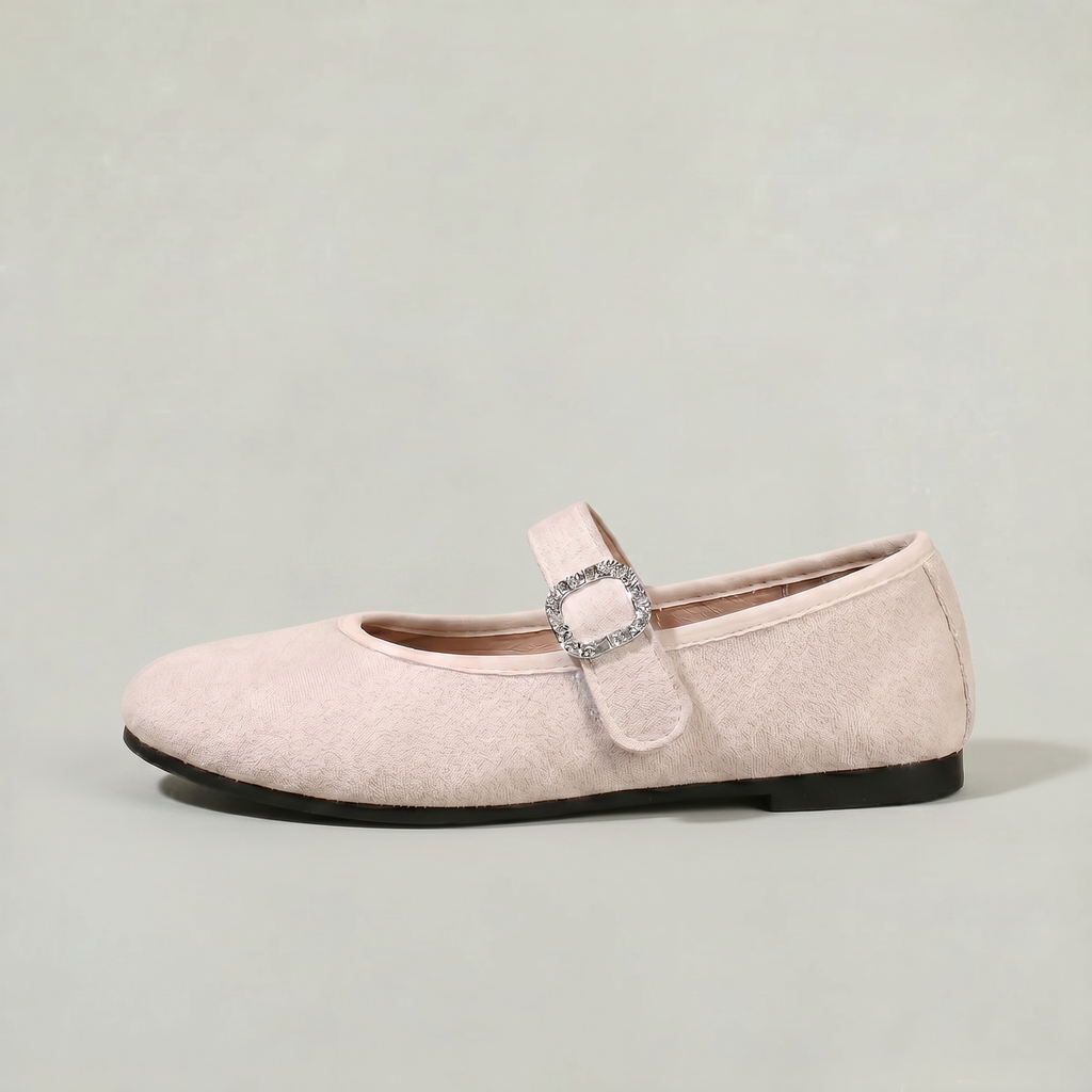 Women’s Casual Flat Shoes - Buckle Strap Comfort Fit