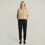 Women’s Lightweight Quilted Puffer Vest - Casual Zip Up Outerwear