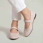 Women’s Casual Flat Shoes - Buckle Strap Comfort Fit