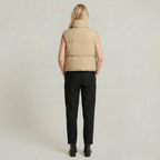 Women’s Lightweight Quilted Puffer Vest - Casual Zip Up Outerwear