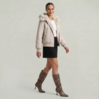 Women’s Leopard Print Slouch Mid-Calf Boots - Stiletto Heel Fit