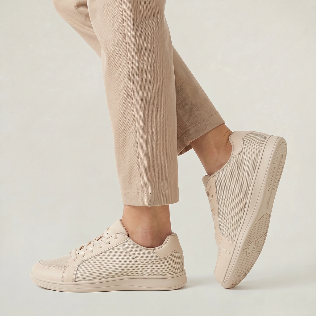 Women’s Breathable Casual Sneakers - Lightweight Lace-Up Shoes