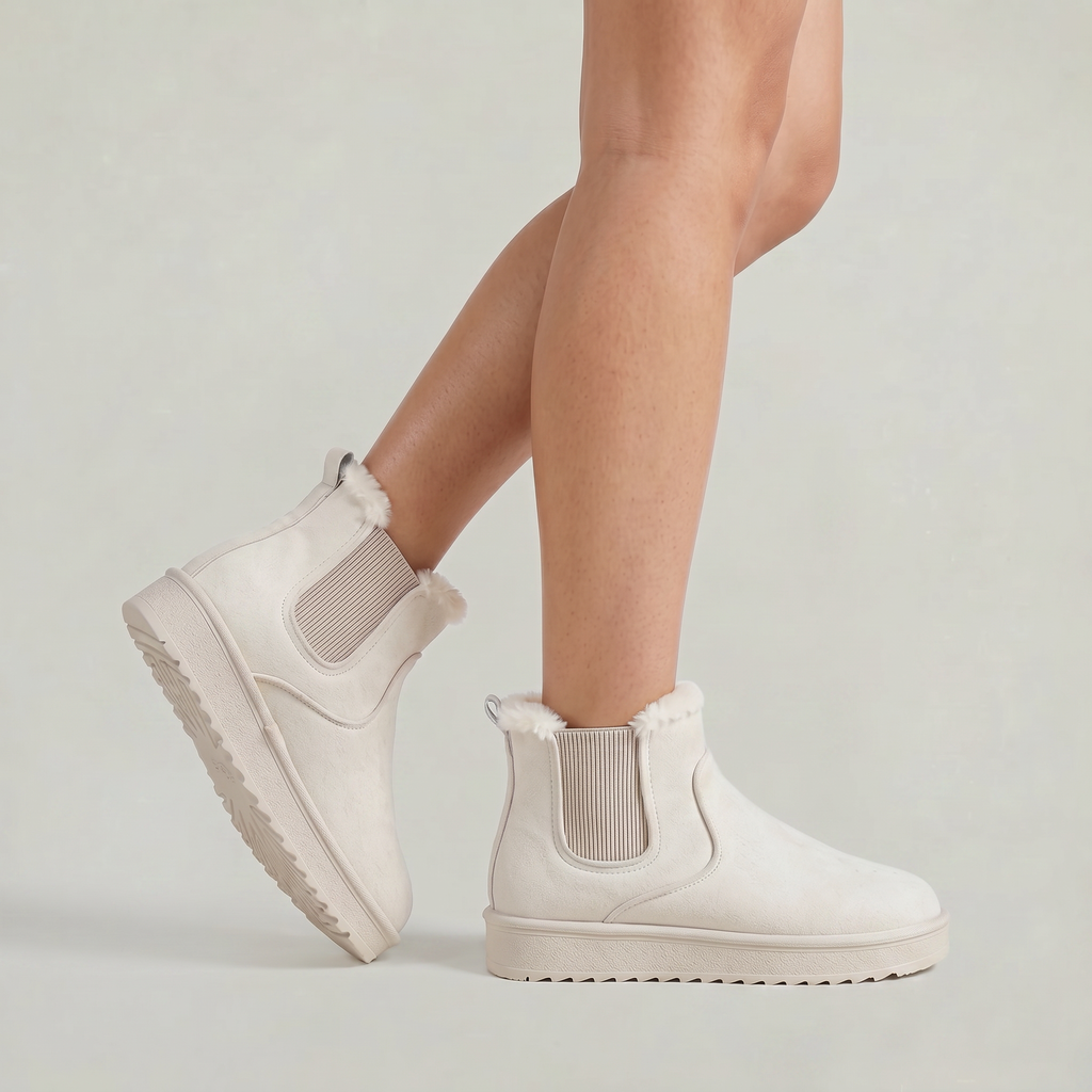 Women’s Winter Ankle Boots - Insulated Slip-On Comfort Fit