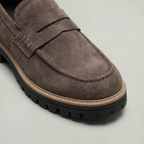 Women’s Chunky Loafers Penny Strap Lug Sole