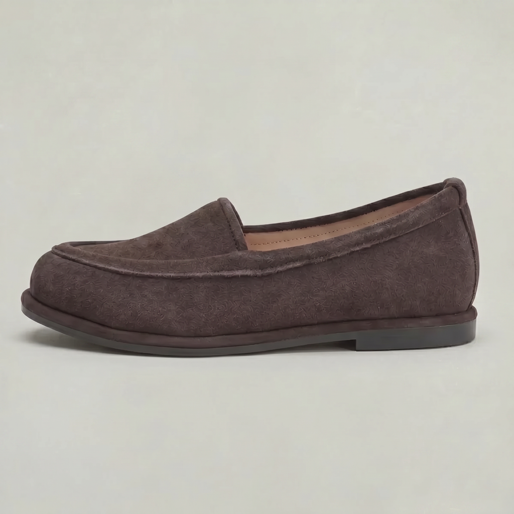 Women’s Suede Slip On Loafers - Comfortable Flat Fit