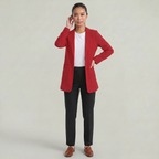 Women’s Cardigan Blazer - Notched Lapel Slim Fit