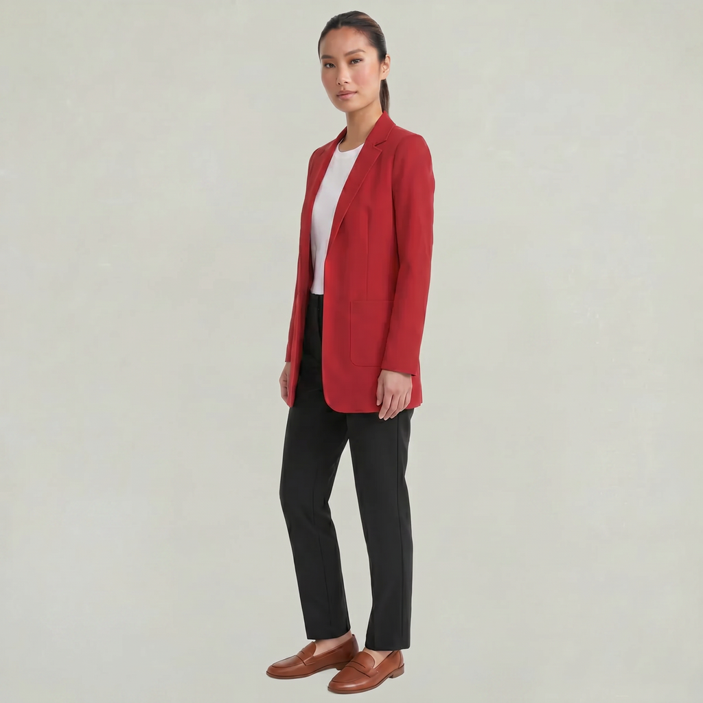 Women’s Cardigan Blazer - Notched Lapel Slim Fit