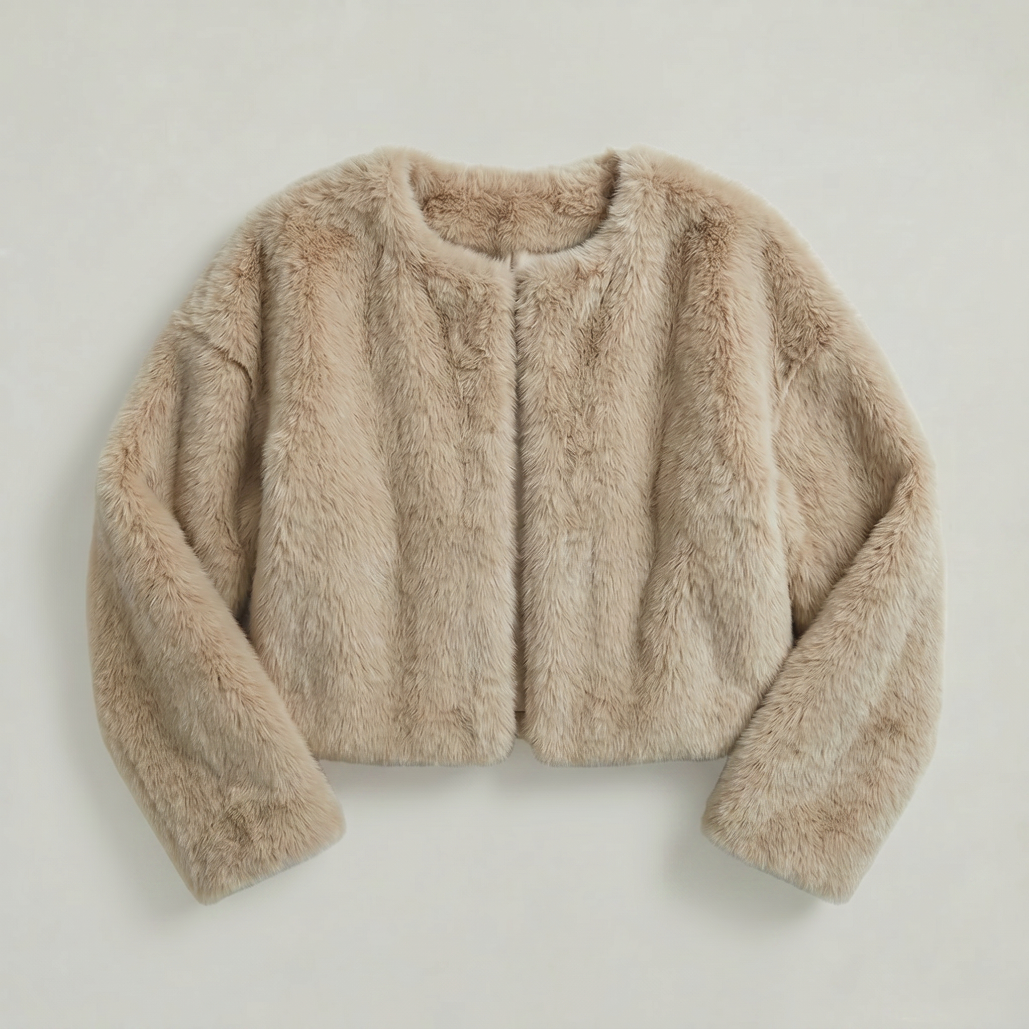 Women's Short Fluffy Faux fur jacket