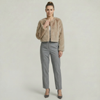 Women's Short Fluffy Faux fur jacket