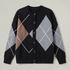 Women’s Argyle Knit Button Cardigan