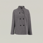 Women's - Double-Breasted Short Coat