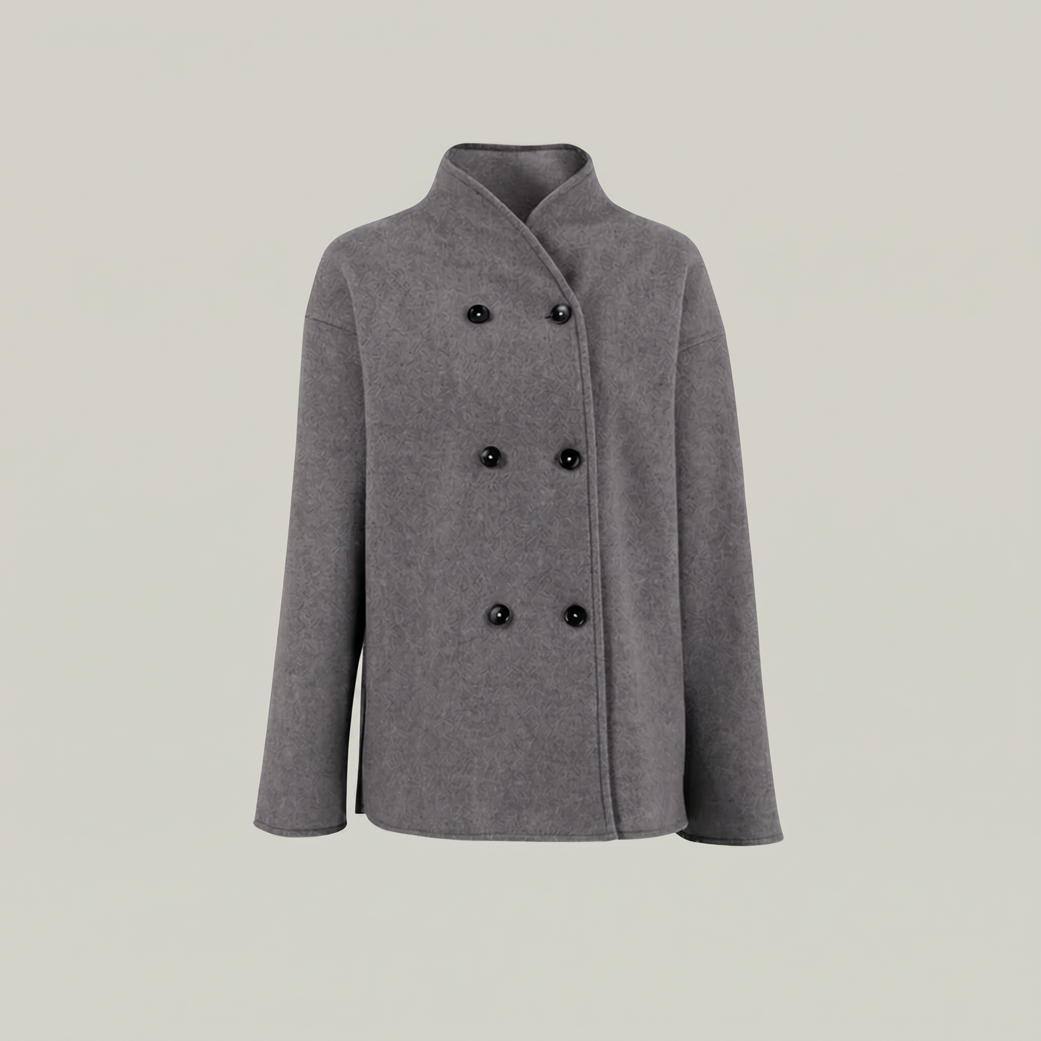 Women's - Double-Breasted Short Coat