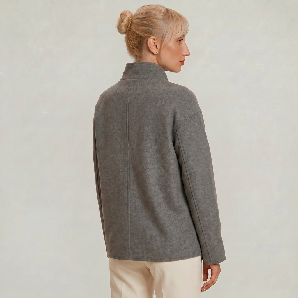 Women's - Double-Breasted Short Coat