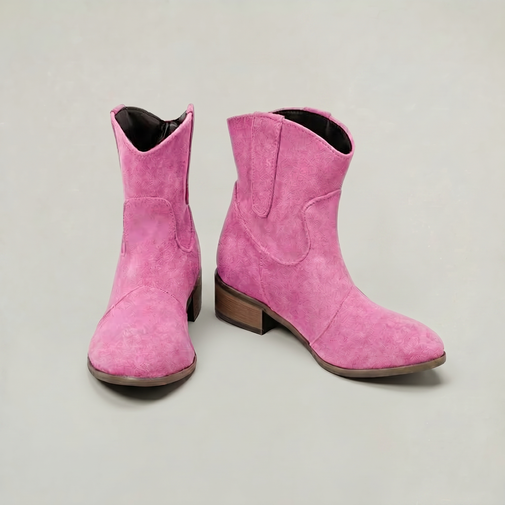 Women's Ankle Boots - Western Slip-On Ankle Boots Smart Casual Winter