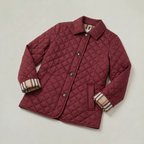Women's Diamond Quilted Jacket  - Button Down Lightweight Padded Coat
