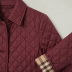 Women's Diamond Quilted Jacket  - Button Down Lightweight Padded Coat