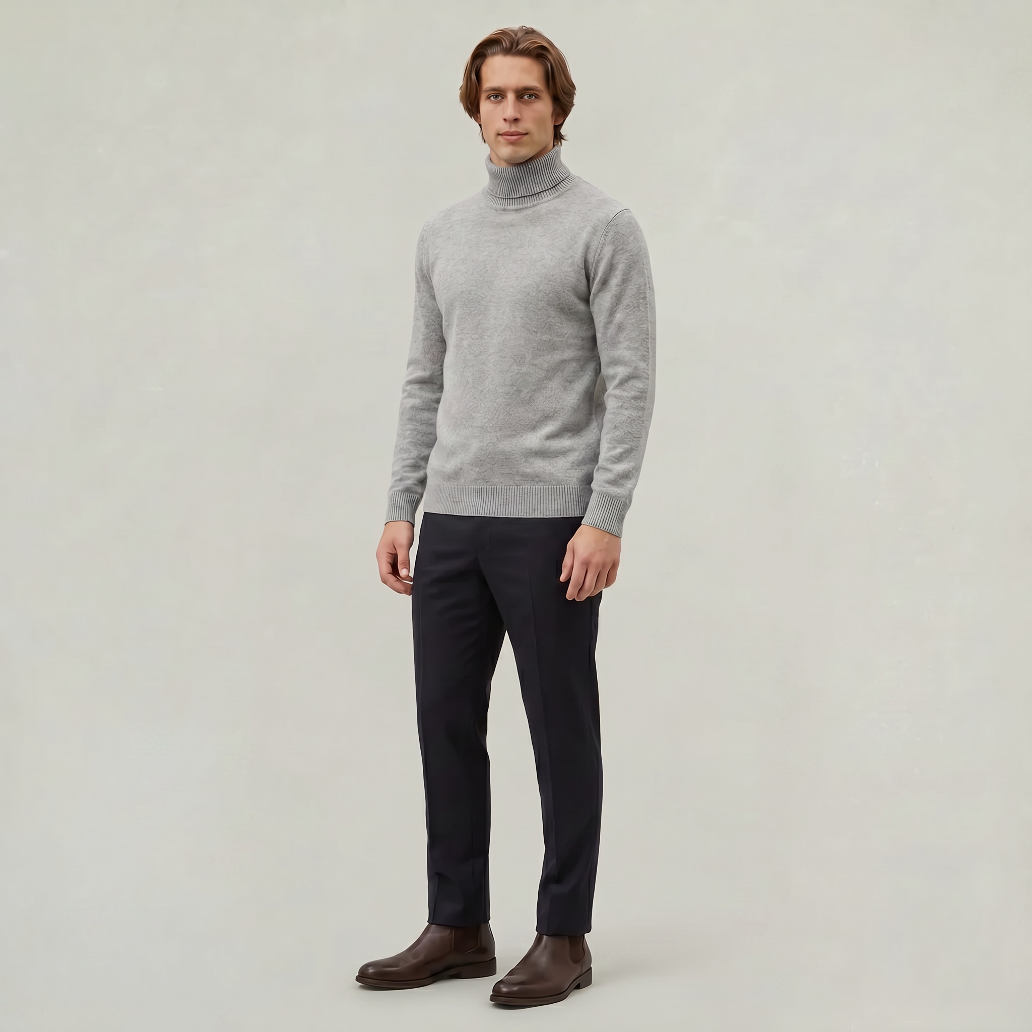 Men's Turtleneck Jumper – Roll Neck Skivvy