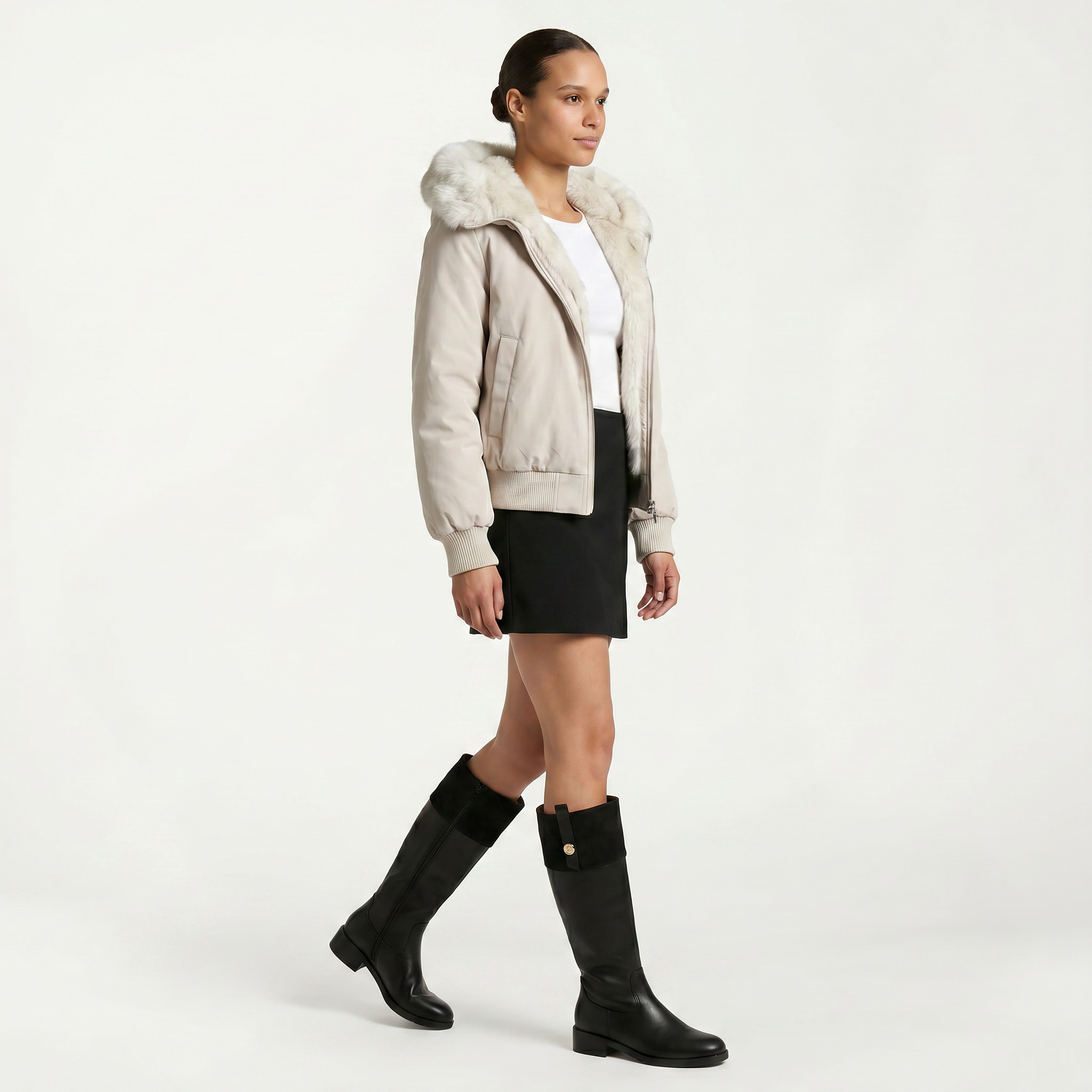 Women’s Tall Boots - Zip Side Low Heel Fit