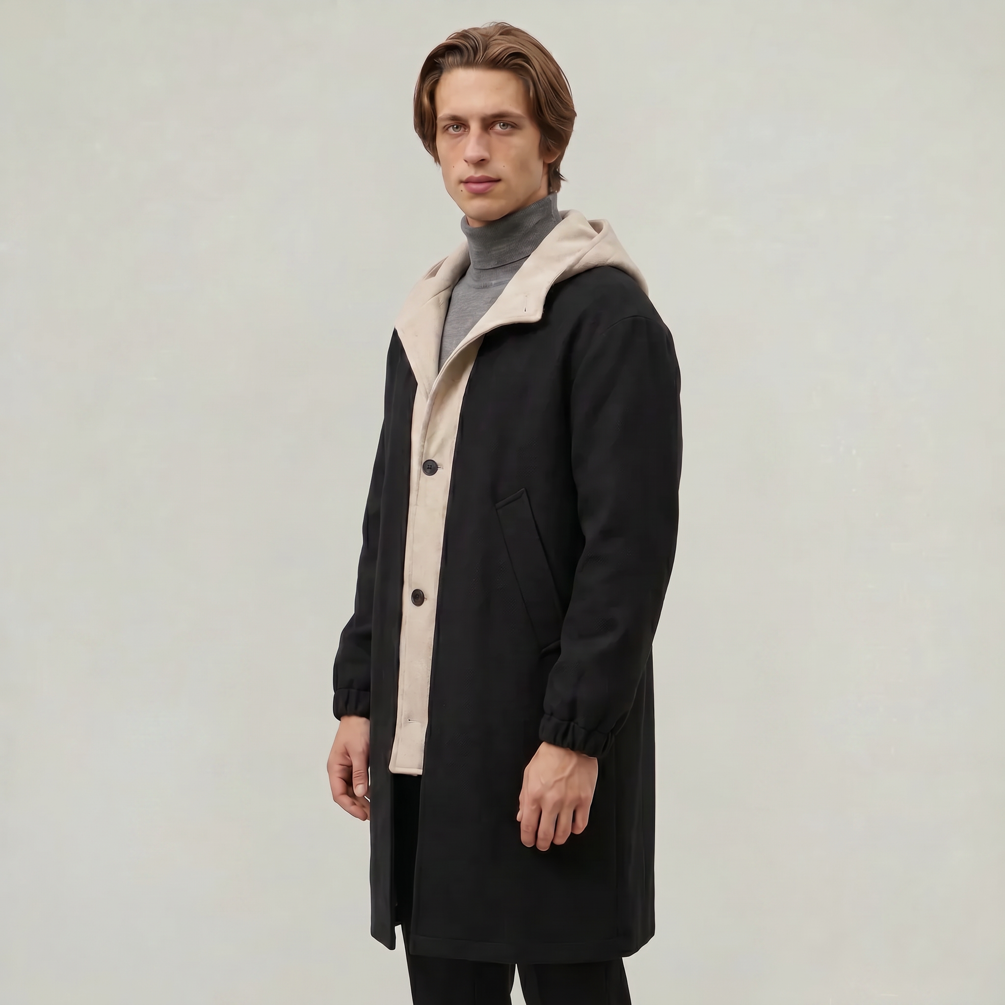Men’s Hooded Long Coat