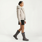 Women’s Faux Fur Winter Boots - Side Zip Mid Calf Fit