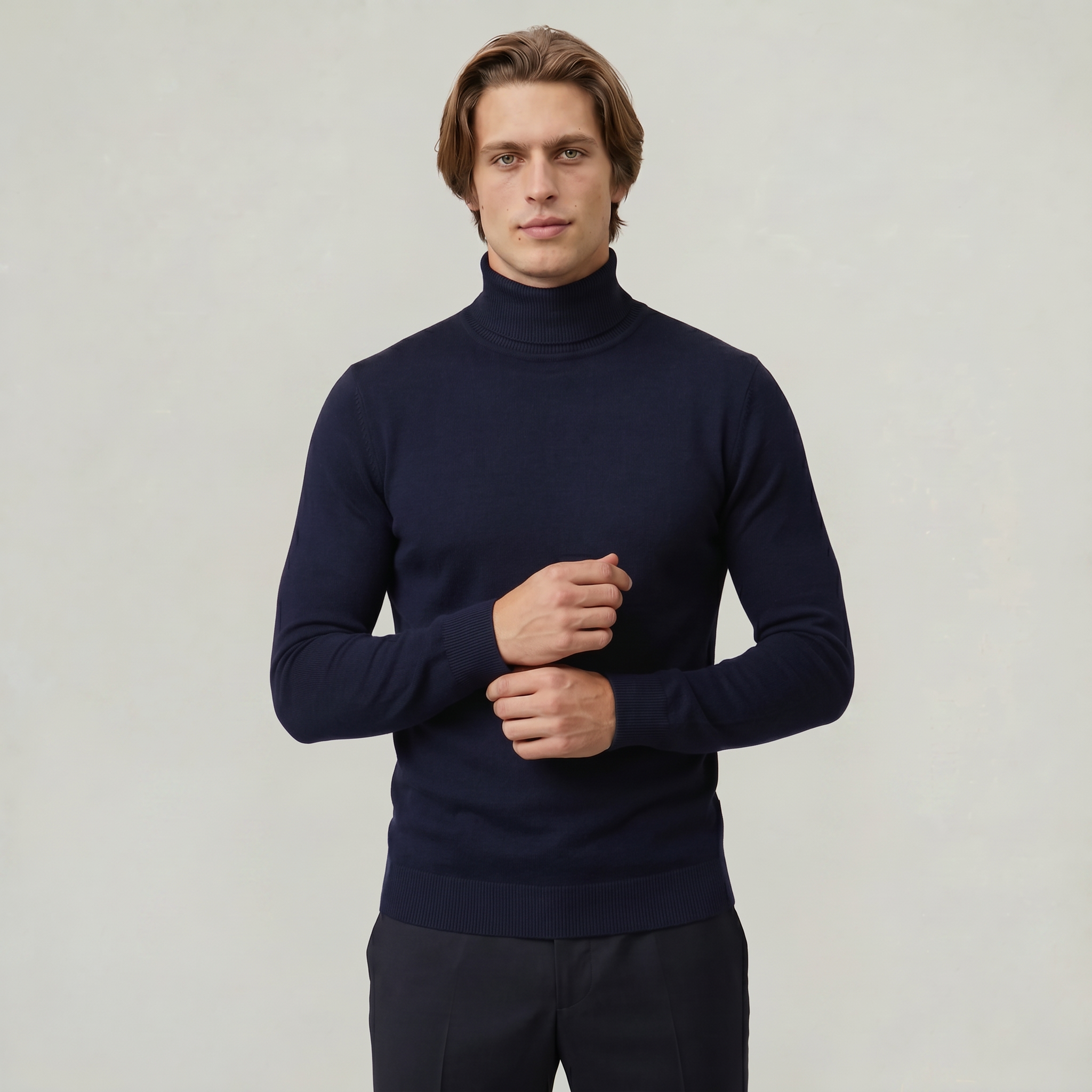 Men's Turtleneck Jumper – Winter Roll Neck Skivvy