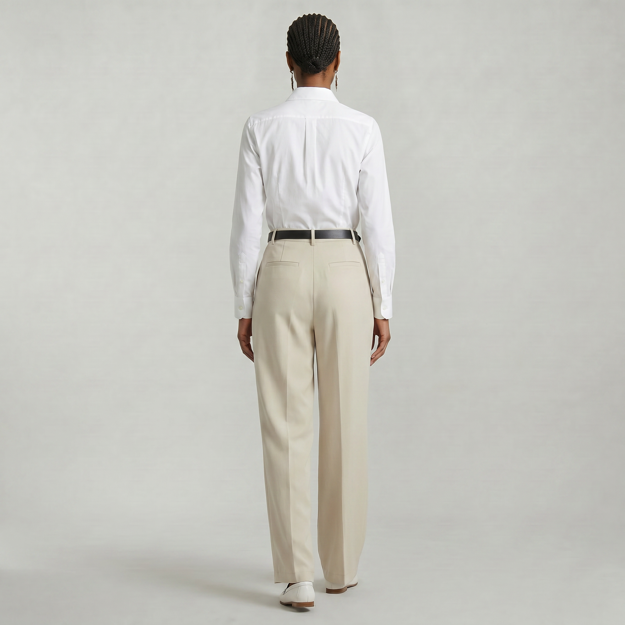 Women’s High Waist Wide Leg Trousers - Smart Casual Tailored Office Pants